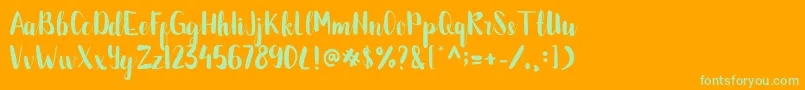 BETTALIA Font – Green Fonts on Orange Background