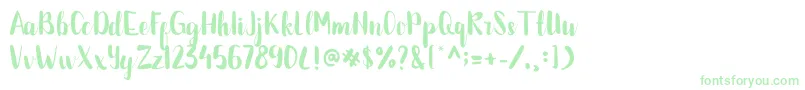 BETTALIA Font – Green Fonts on White Background