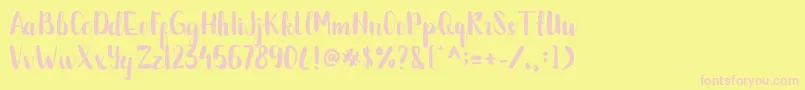 BETTALIA Font – Pink Fonts on Yellow Background