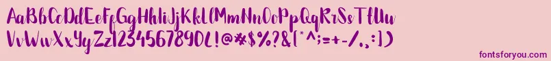 BETTALIA Font – Purple Fonts on Pink Background