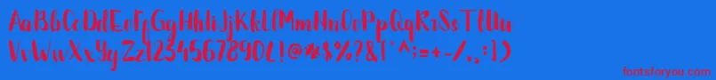 BETTALIA Font – Red Fonts on Blue Background