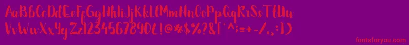 BETTALIA Font – Red Fonts on Purple Background