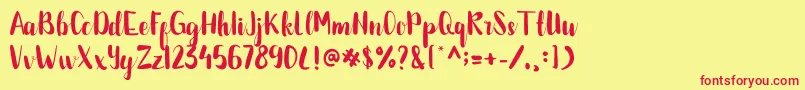 BETTALIA Font – Red Fonts on Yellow Background