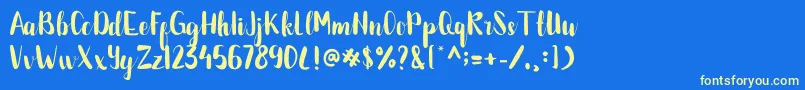 BETTALIA Font – Yellow Fonts on Blue Background