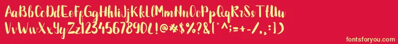 BETTALIA Font – Yellow Fonts on Red Background
