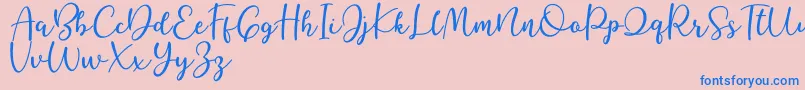 Better Caramel Font – Blue Fonts on Pink Background