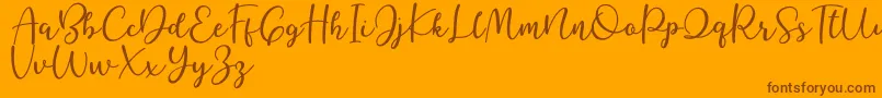 Better Caramel Font – Brown Fonts on Orange Background