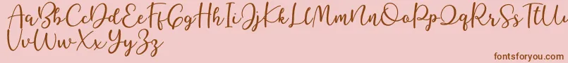 Better Caramel Font – Brown Fonts on Pink Background
