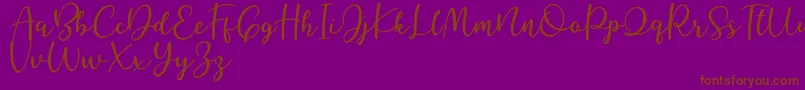 Better Caramel Font – Brown Fonts on Purple Background