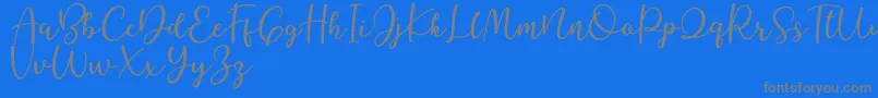 Better Caramel Font – Gray Fonts on Blue Background