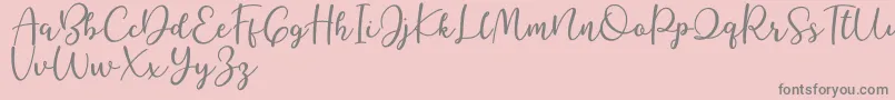 Better Caramel-Schriftart – Graue Schriften auf rosa Hintergrund