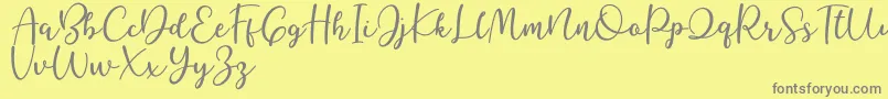 Better Caramel Font – Gray Fonts on Yellow Background