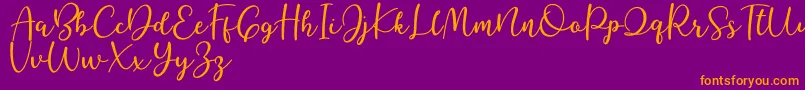 Better Caramel Font – Orange Fonts on Purple Background