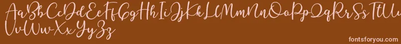 Better Caramel Font – Pink Fonts on Brown Background