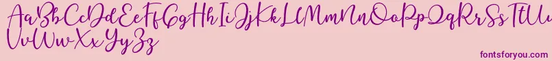 Better Caramel Font – Purple Fonts on Pink Background