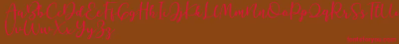 Better Caramel Font – Red Fonts on Brown Background