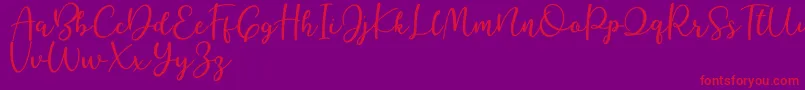 Better Caramel Font – Red Fonts on Purple Background