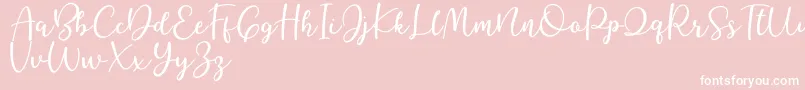 Better Caramel-Schriftart – Weiße Schriften auf rosa Hintergrund