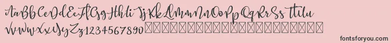 Better Memories demo Font – Black Fonts on Pink Background