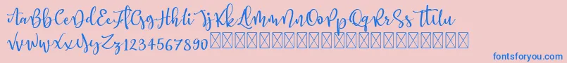 Better Memories demo Font – Blue Fonts on Pink Background