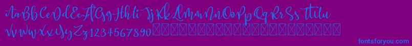 Better Memories demo Font – Blue Fonts on Purple Background