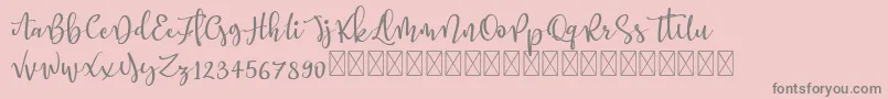 Better Memories demo Font – Gray Fonts on Pink Background