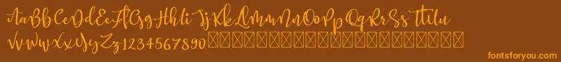 Better Memories demo Font – Orange Fonts on Brown Background