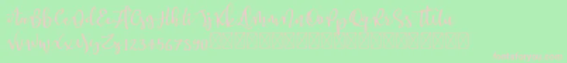 Better Memories demo Font – Pink Fonts on Green Background