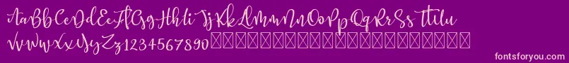 Better Memories demo Font – Pink Fonts on Purple Background