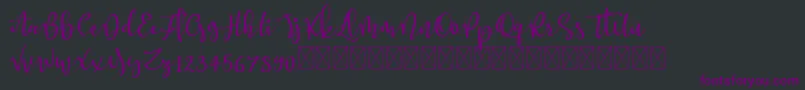 Better Memories demo Font – Purple Fonts on Black Background