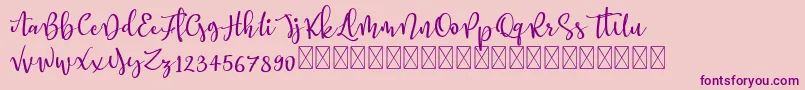 Better Memories demo Font – Purple Fonts on Pink Background