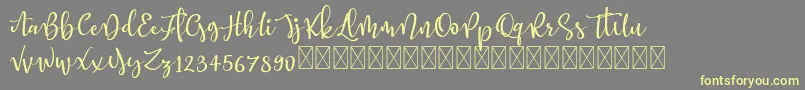 Better Memories demo Font – Yellow Fonts on Gray Background