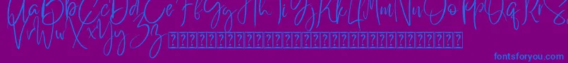 Better Saturday Font – Blue Fonts on Purple Background