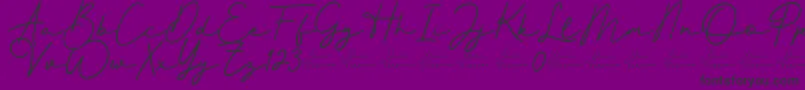 Better Signature Font Font – Black Fonts on Purple Background