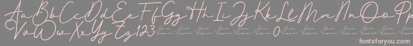 Better Signature Font Font – Pink Fonts on Gray Background