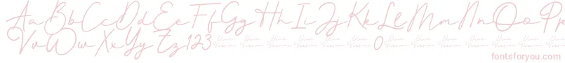 Fonte Better Signature Font – fontes rosa em um fundo branco