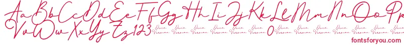 Better Signature Font-fontti – punaiset fontit