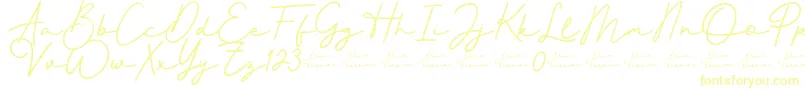 Czcionka Better Signature Font – żółte czcionki