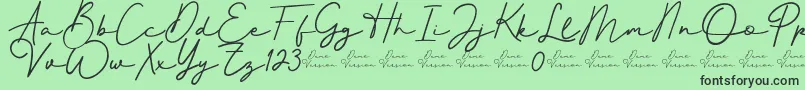 Шрифт Better Signature Font – чёрные шрифты на зелёном фоне