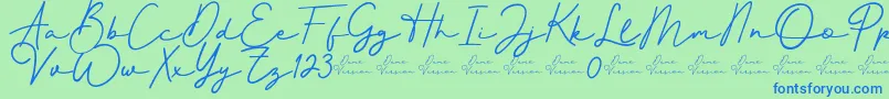 fuente Better Signature Font – Fuentes Azules Sobre Fondo Verde