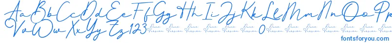 Better Signature Font Font – Blue Fonts on White Background