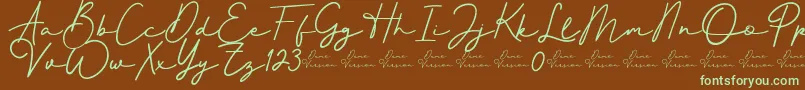 fuente Better Signature Font – Fuentes Verdes Sobre Fondo Marrón