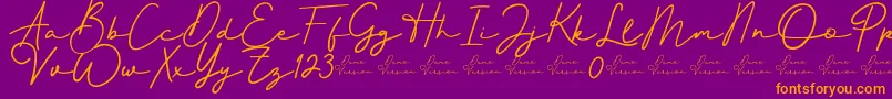 fuente Better Signature Font – Fuentes Naranjas Sobre Fondo Morado