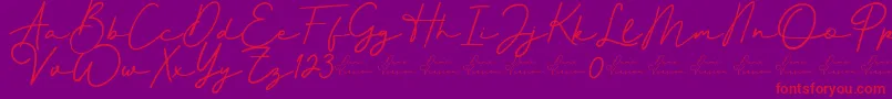 fuente Better Signature Font – Fuentes Rojas Sobre Fondo Morado