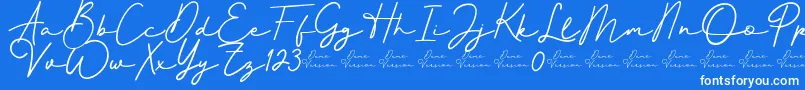 フォントBetter Signature Font – 青い背景に白い文字