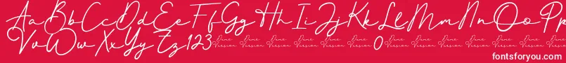 fuente Better Signature Font – Fuentes Blancas Sobre Fondo Rojo