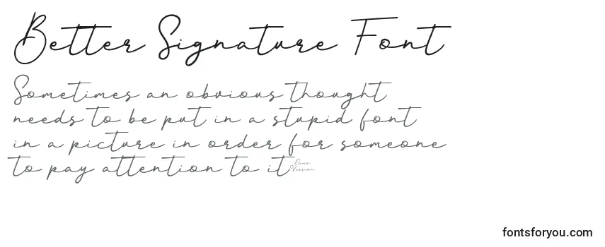 Better Signature Font (121176) フォントのレビュー
