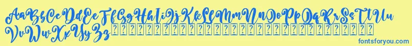 Better Summer Free Font – Blue Fonts on Yellow Background