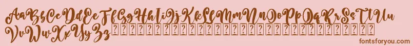 Więcej informacji o czcionce Better Summer Free Czcionka Better Summer Free – brązowe czcionki na różowym tle
