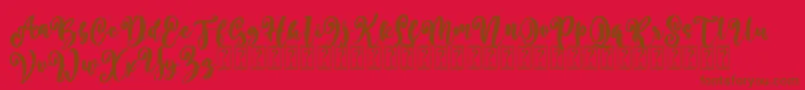 Saiba mais sobre a fonte Better Summer Free Fonte Better Summer Free – fontes marrons em um fundo vermelho